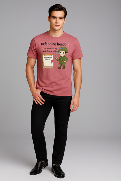 Defending Freedom... One 'Mandatory Fun' Day at a Time - Military T-shirt, Mocktops t-shirt
