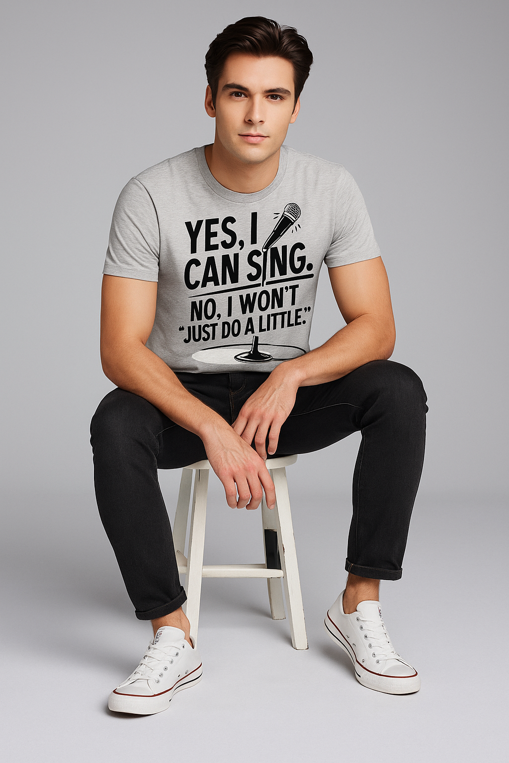 Yes, I Can Sing. No, I Won't "Just Do A Little" Tshirt, Singer T-shirt, Mocktops t-shirt