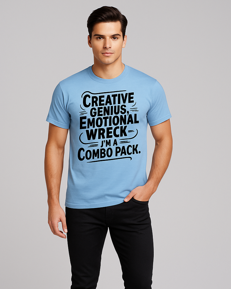 Creative Genius, Emotional Wreck T-shirt, Funny T-shirt, Mocktops T-shirt