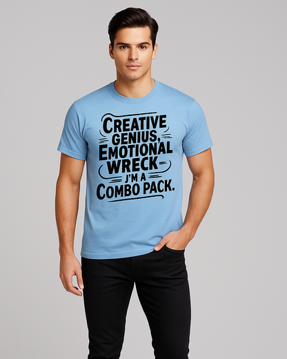Creative Genius, Emotional Wreck T-shirt, Funny T-shirt, Mocktops T-shirt