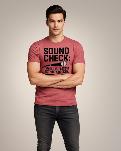 Sound Check, Where We Pretend Nothing's Broken Tshirt, Singer T-shirt, Mocktops t-shirt