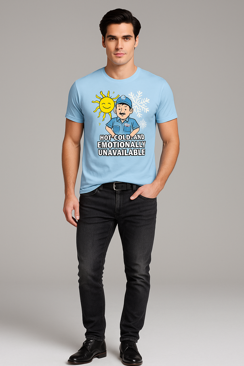 Hot, Cold, and Emotionally Unavailable - HVAC T-shirt, Mocktops t-shirt