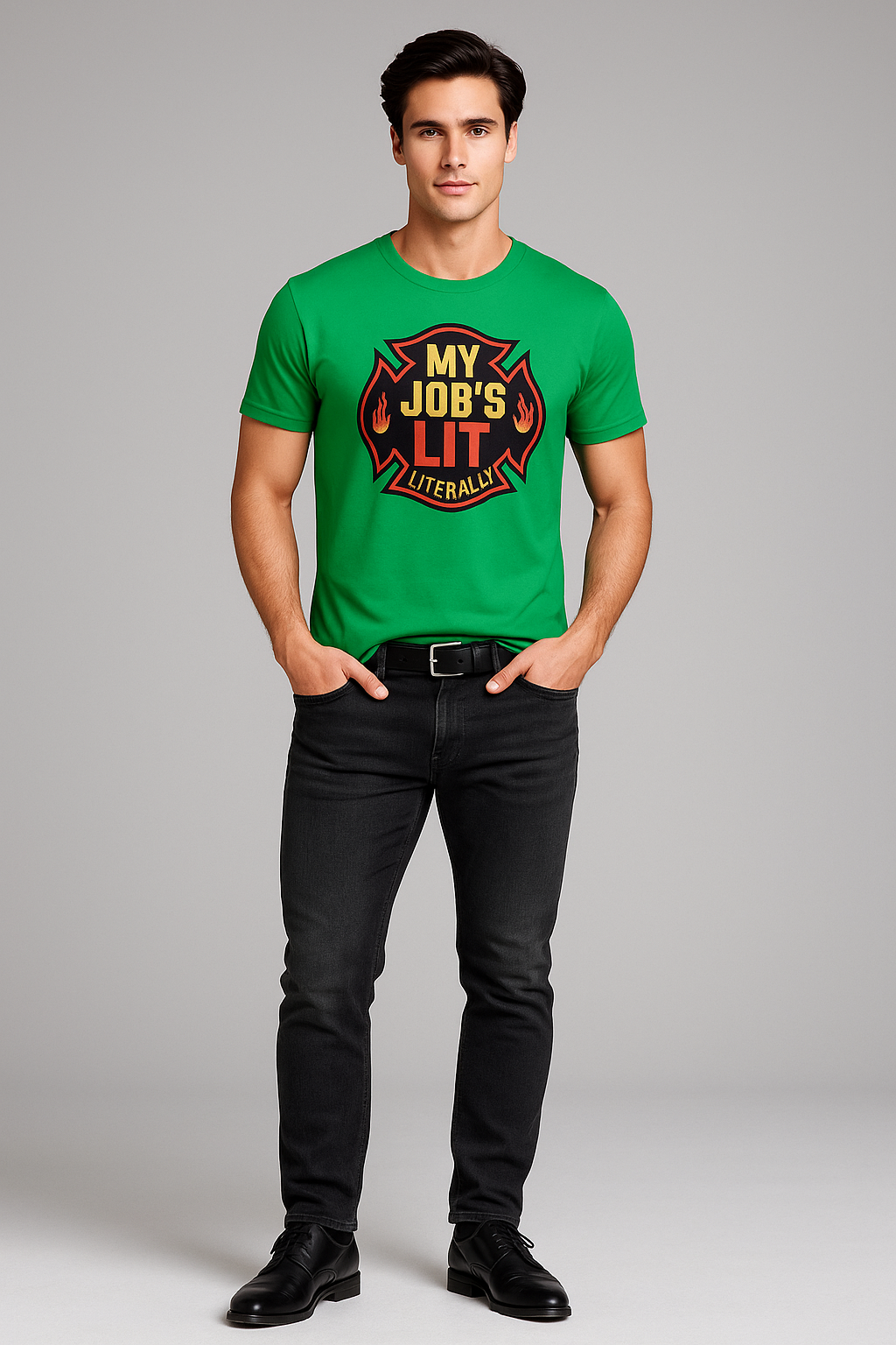 My Job's Lit Literally - Firefighter T-shirt, Mocktops t-shirt