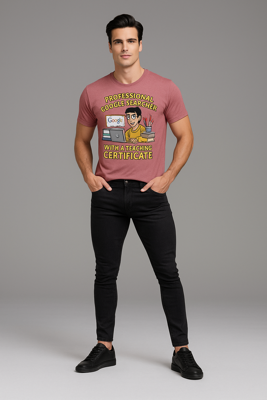 Professional Google Searcher With a Teaching Certificate Tshirt, Teacher T-shirt, Mocktops t-shirt