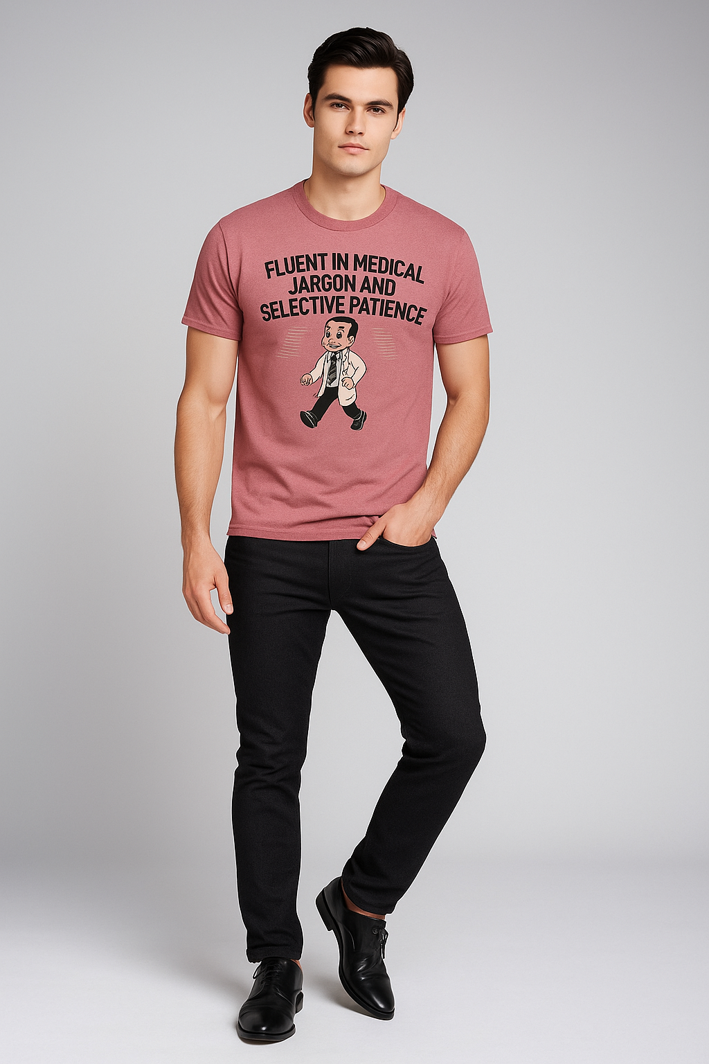 Fluent in Medical Jargon and Selective Patience - Doctor T-shirt, Mocktops t-shirt
