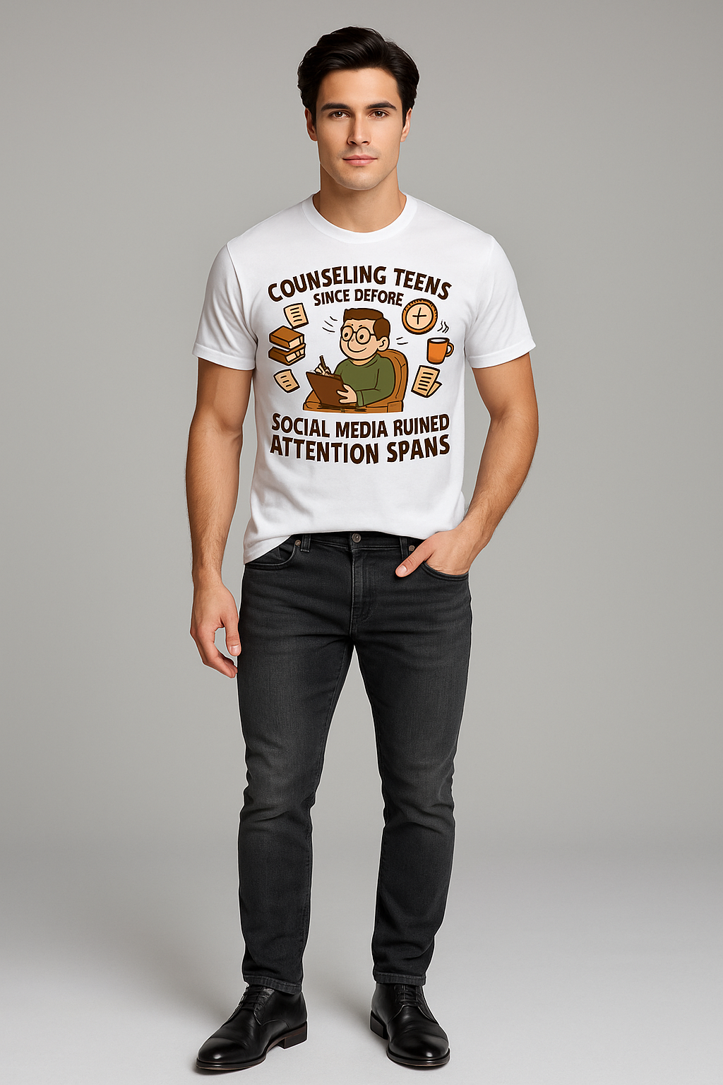 Counseling Teens Since Before Social Media Ruined Attention Spans Tshirt, Counselor T-shirt, Mocktops t-shirt