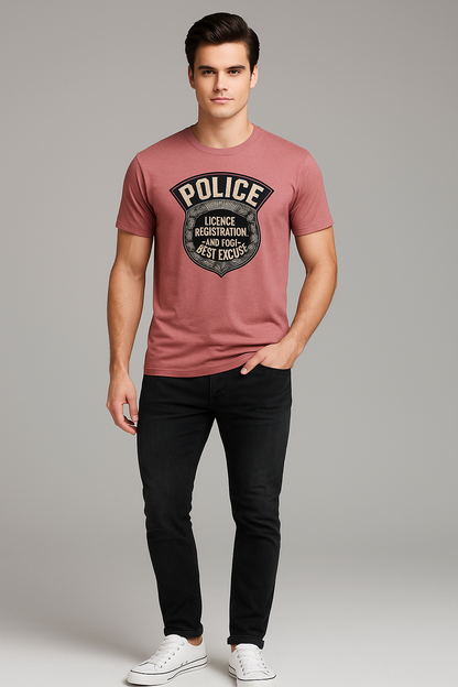 Police: License, Registration, and Your Best Excuse - Police T-shirt, Mocktops t-shirt
