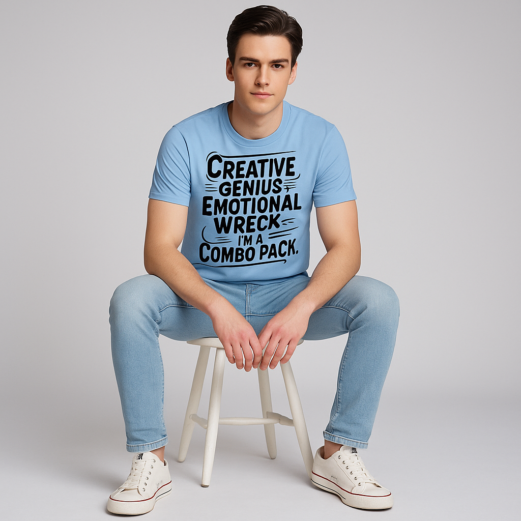 Creative Genius, Emotional Wreck T-shirt, Funny T-shirt, Mocktops T-shirt