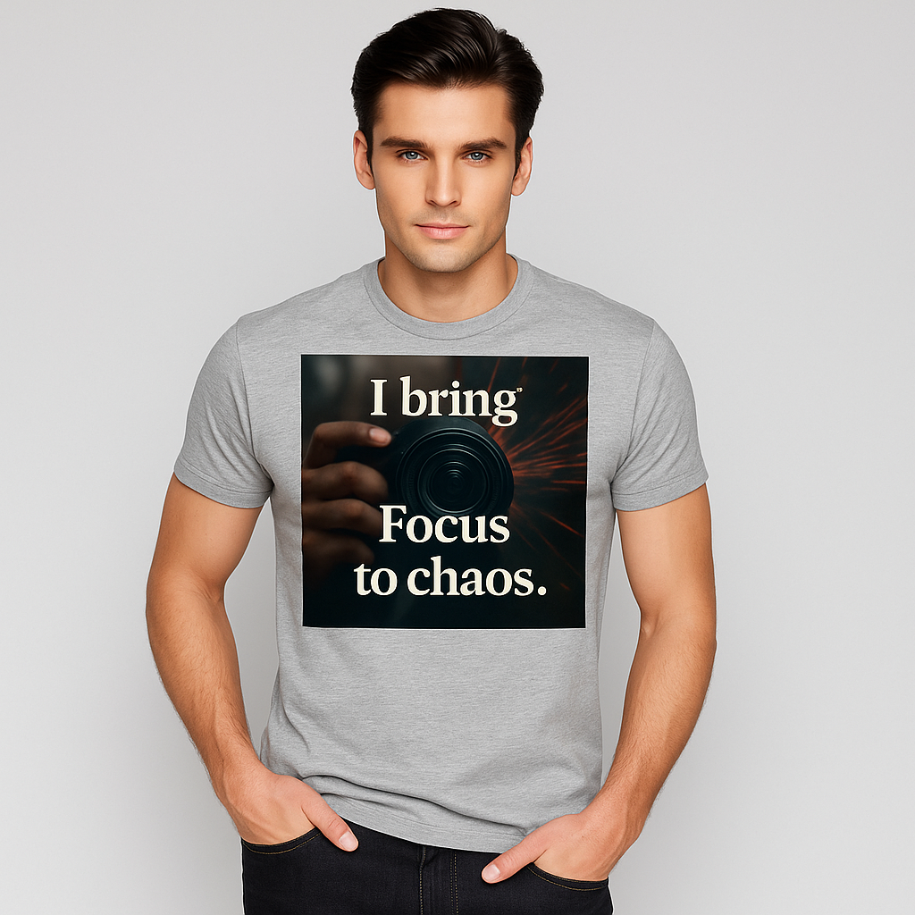 I Bring Focus to Chaos - Photography T-shirt, Mocktops t-shirt