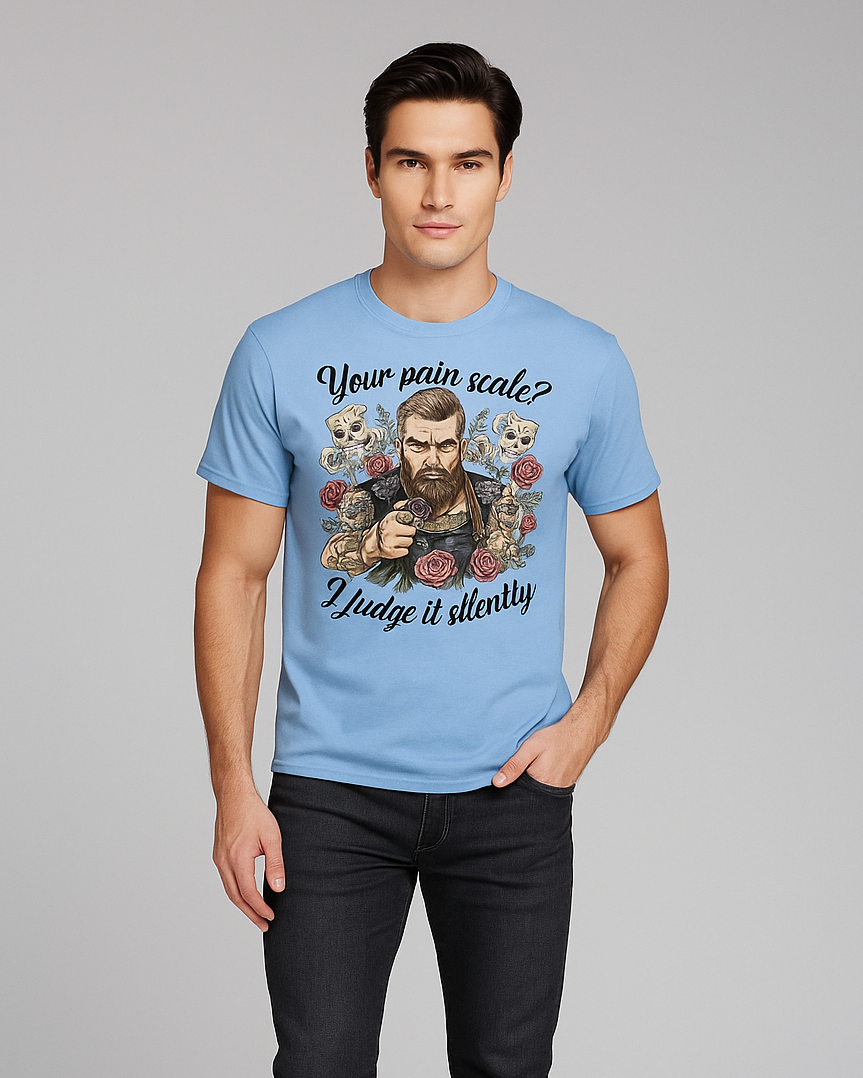 Your Pain Scale? I Judge It Silently Tshirt, Tattoo Artist T-shirt, Mocktops t-shirt