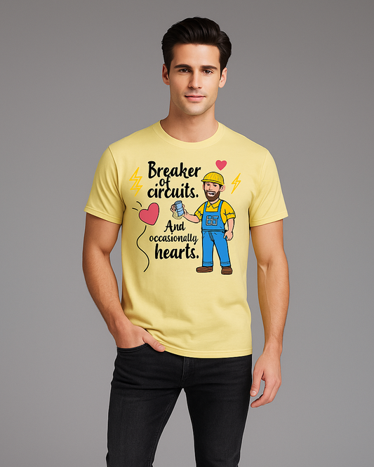 Breaker of circuits, And occasionally, hearts - Electrician T-shirt, Mocktops t-shirt