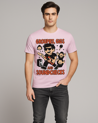 Groupies, Gigs, And Soundchecks T-shirt, Funny Musician T-shirt, Mocktops T-shirt