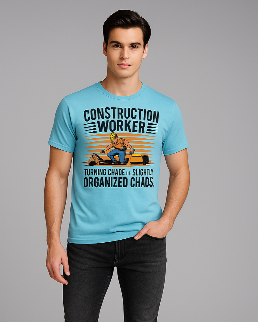 Construction Worker: Turning Chaos Into Slightly Organized Chaos - Construction T-shirt, Mocktops t-shirt