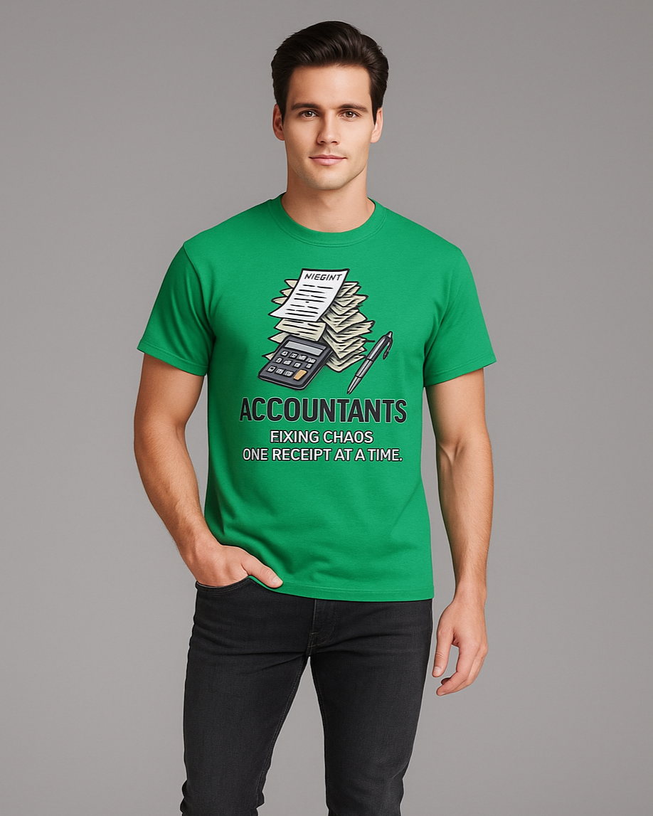 Accountants: Fixing Chaos One Receipt At A Time - Accountant T-shirt, Mocktops t-shirt