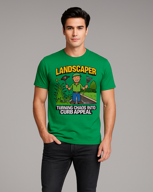 Landscaper: Turning Chaos Into Curb Appeal - Landscaper T-shirt, Mocktops t-shirt
