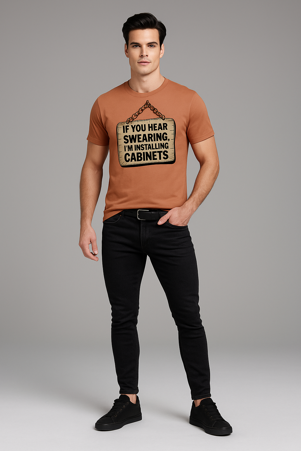 If You Hear Swearing, I'm Installing Cabinets - Carpenter T-shirt, Mocktops t-shirt