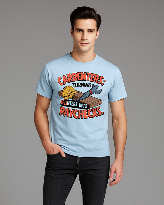 Carpenters Turning Splinters Into Paychecks - Carpenter T-shirt, Mocktops t-shirt