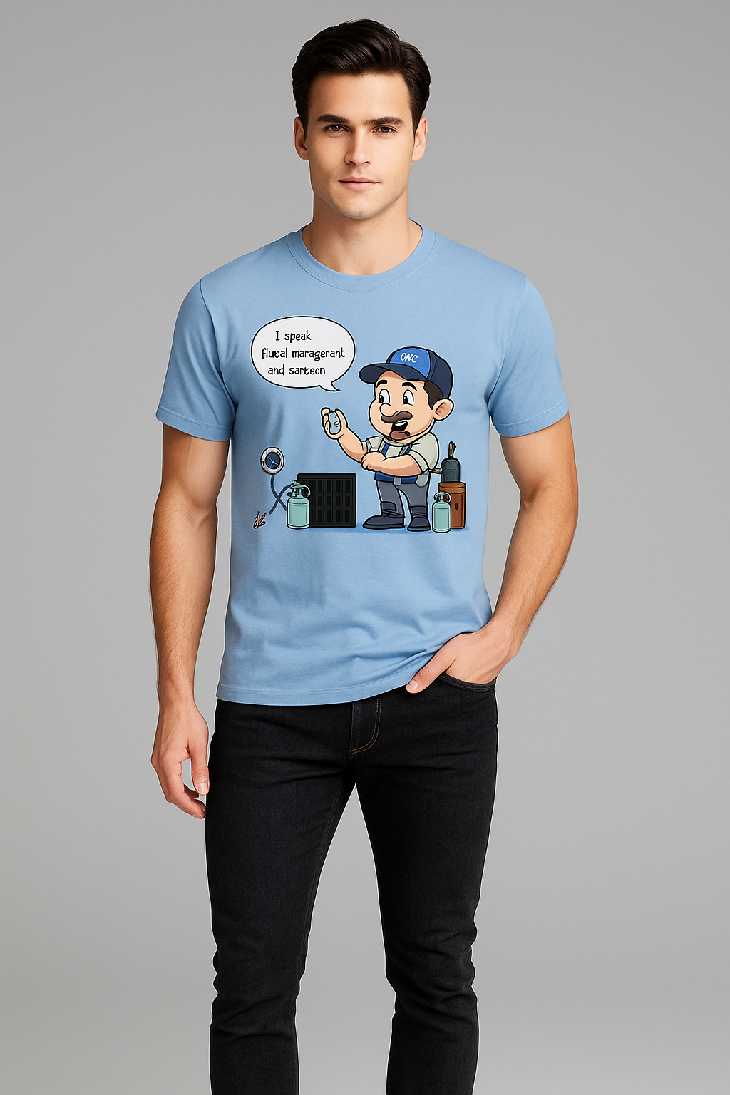I Speak Fluent Refrigerant and Sarcasm - HVAC T-shirt, Mocktops t-shirt