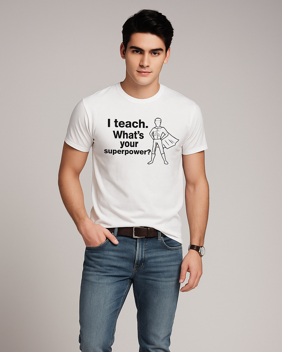 I Teach. What's Your Superpower? Tshirt, Teacher T-shirt, Mocktops t-shirt